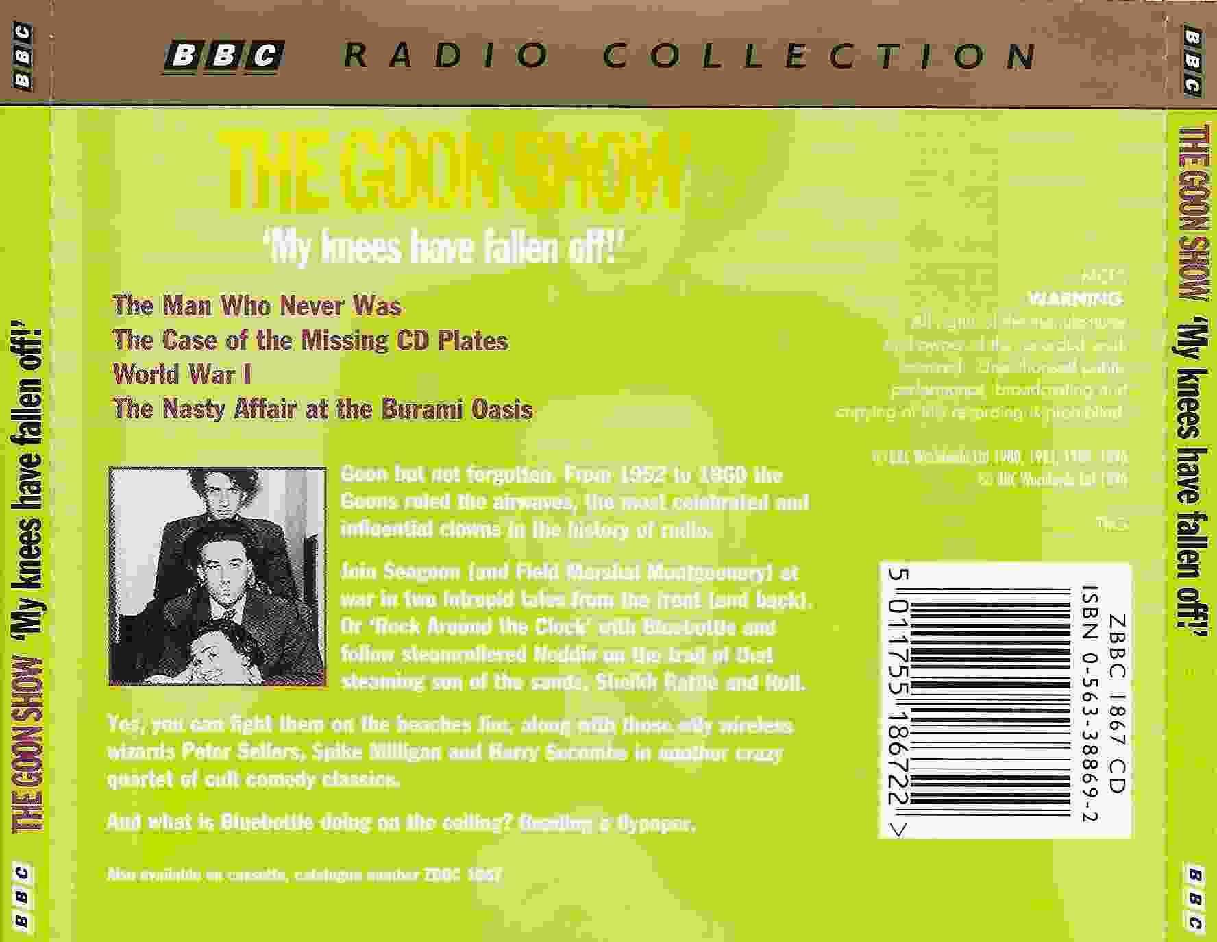 Picture of ZBBC 1867 CD The Goon show 4 - My knees have fallen off! by artist Spike Milligan / Larry Stephens from the BBC records and Tapes library